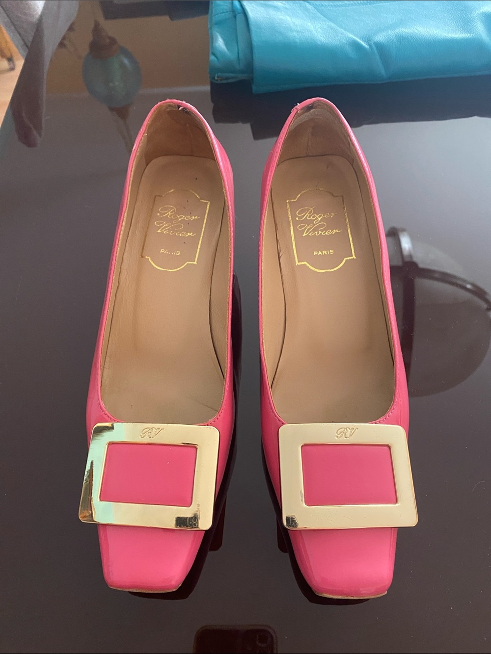Roger Vivier size 36 hot pink heels